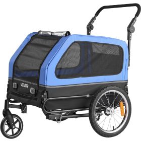 Dog Bike Trailer, Supports up to 88 lbs, 2-in-1 Pet Stroller Cart Bicycle Carrier for Small & Large Dogs, Easy Folding Frame with Quick Release W Dog Bike Trailer, Supports up to 88 lbs, 2-in-1 Pet Stroller Cart Bicycle Carrier for Small & Large Dogs, Easy Folding Frame with Quick Release W